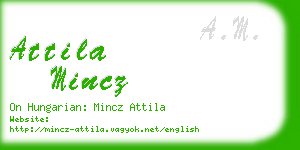 attila mincz business card